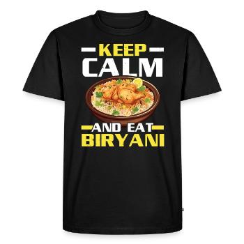 Biryani Lover Indian Food Desifood India Rice - Men's Premium Organic T-Shirt - black - Front - Nico (187cm)