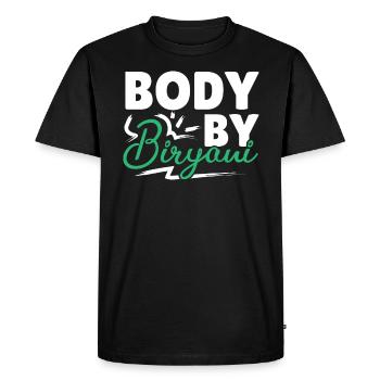 Biryani Lover Indian Food Desifood India Rice - Men's Premium Organic T-Shirt - black - Front - Nico (187cm)