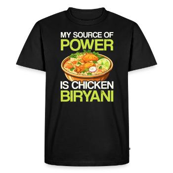Biryani Lover Indian Food Desifood India Rice - Men's Premium Organic T-Shirt - black - Front - Nico (187cm)