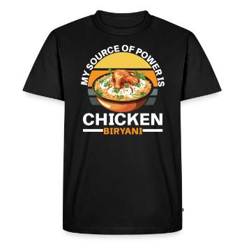 Biryani Lover Indian Food Desifood India Rice - Men's Premium Organic T-Shirt - black - Front - Nico (187cm)
