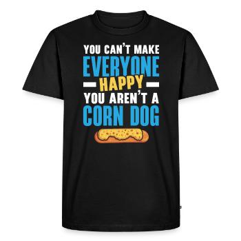 Corn Dog Lover Hot Dog Corndog Sausage Hotdog - Men's Premium Organic T-Shirt - black - Front - Nico (187cm)
