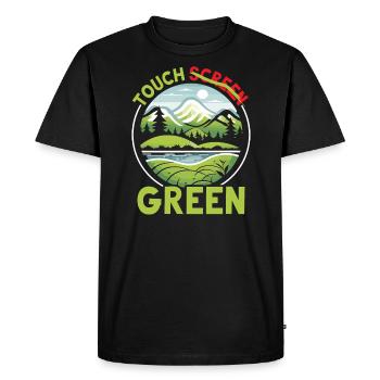 Digital Detox Mobile Phone Fasting Go Offline - T-shirt Premium bio Homme - noir - Devant - Nico (187cm)