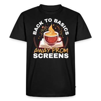 Digital Detox Mobile Phone Fasting Go Offline - T-shirt Premium bio Homme - noir - Devant - Nico (187cm)