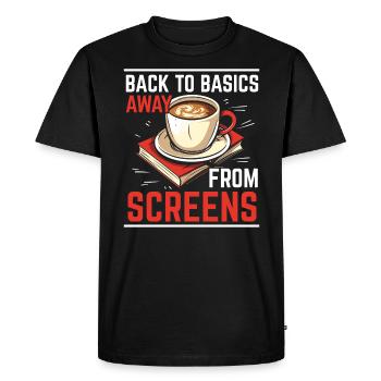 Digital Detox Mobile Phone Fasting Go Offline - T-shirt Premium bio Homme - noir - Devant - Nico (187cm)