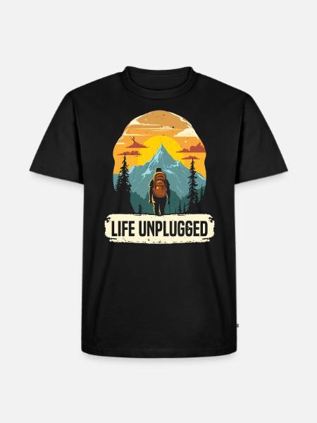 Digital Detox Handy Fasten Go Offline - Männer Premium Bio T-Shirt - Schwarz