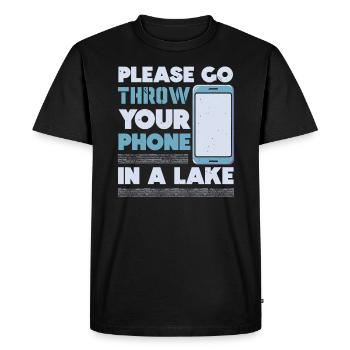 Digital Detox Mobile Phone Fasting Go Offline - T-shirt Premium bio Homme - noir - Devant - Nico (187cm)