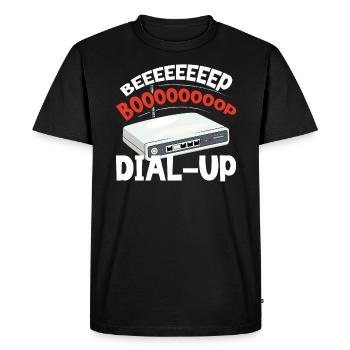 Dial Up Internet Connection 90's Computer Jokes - Men's Premium Organic T-Shirt - black - Front - Nico (187cm)