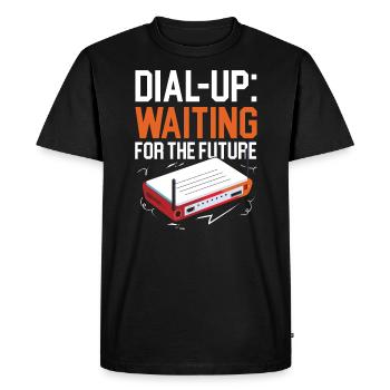 Dial Up Internet Connection 90's Computer Jokes - Men's Premium Organic T-Shirt - black - Front - Nico (187cm)
