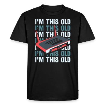 Dial Up Internet Connection 90's Computer Jokes - Men's Premium Organic T-Shirt - black - Front - Nico (187cm)