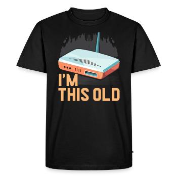 Dial Up Internet Connection 90's Computer Jokes - Men's Premium Organic T-Shirt - black - Front - Nico (187cm)