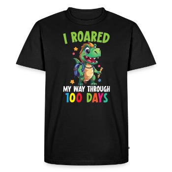 Dinosaur Teacher Paleontology Teaching Dino - Men's Premium Organic T-Shirt - black - Front - Nico (187cm)
