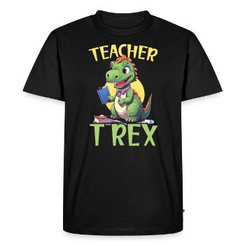 Dinosaur Teacher Paleontology Teaching Dino - Men's Premium Organic T-Shirt - black - Front - Nico (187cm)