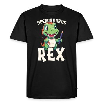 Dinosaur Teacher Paleontology Teaching Dino - Men's Premium Organic T-Shirt - black - Front - Nico (187cm)