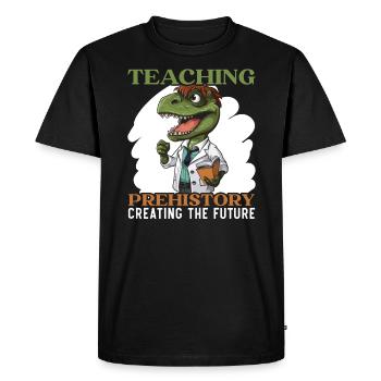 Dinosaur Teacher Paleontology Teaching Dino - Men's Premium Organic T-Shirt - black - Front - Nico (187cm)