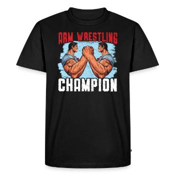 Arm Wrestling Trainer Arm Wrestler Wrist Wrestler - Men's Premium Organic T-Shirt - black - Front - Nico (187cm)