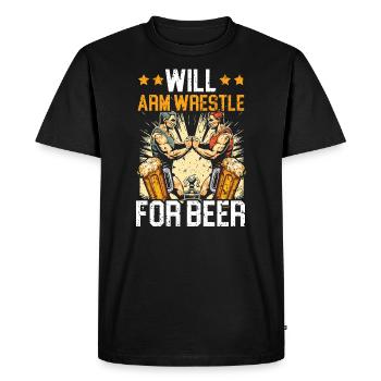Arm Wrestling Trainer Arm Wrestler Wrist Wrestler - Men's Premium Organic T-Shirt - black - Front - Nico (187cm)