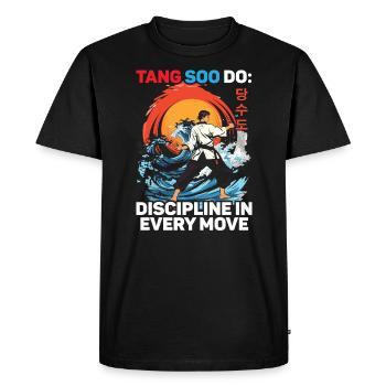 Tang Soo Do Karaté Arts Martiaux Artiste Martial - T-shirt Premium bio Homme - noir - Devant - Nico (187cm)