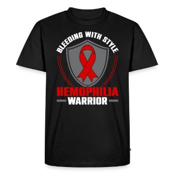Hemophilia Warrior Disorder Hemophilia Awareness - Men's Premium Organic T-Shirt - black - Front - Nico (187cm)