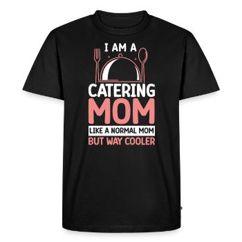 Service traiteur Restauration Chef serveur - T-shirt Premium bio Homme - noir - Devant - Nico (187cm)