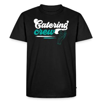 Service traiteur Restauration Chef serveur - T-shirt Premium bio Homme - noir - Devant - Nico (187cm)