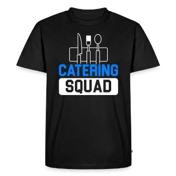 Service traiteur Restauration Chef serveur - T-shirt Premium bio Homme - noir - Devant - Nico (187cm)
