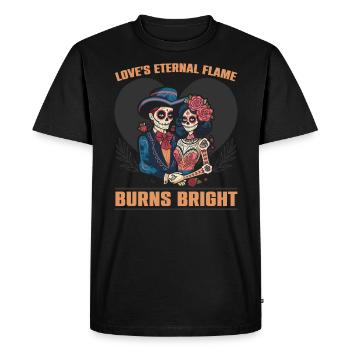 Dia de los Muertos Sugar Skull Mexikanischer Feiertag - Männer Premium Bio T-Shirt - Schwarz - Vorne - Nico (187cm)