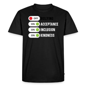 Journée de l’unité Anti Intimidation Prévention Gentillesse - T-shirt Premium bio Homme - noir - Devant - Nico (187cm)
