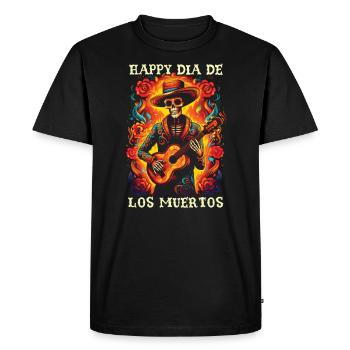 Dia de los Muertos Sugar Skull Mexikanischer Feiertag - Männer Premium Bio T-Shirt - Schwarz - Vorne - Nico (187cm)