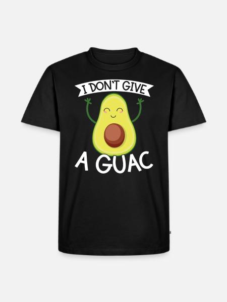 Söt avokado ordlek frukt Guac skämt Guacamole älskare - Ekologisk premium-T-shirt herr - svart