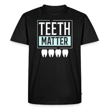 Dental Assistant Tooth Dentist Dentistry Teeth - Men's Premium Organic T-Shirt - black - Front - Nico (187cm)