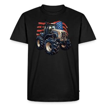 Tractor Mechanic Farm Tractor Repair Mechanical - Men's Premium Organic T-Shirt - black - Front - Nico (187cm)