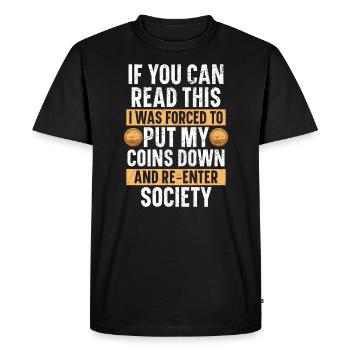 Collection de pièces numismate de collection de pièces - T-shirt Premium bio Homme - noir - Devant - Nico (187cm)