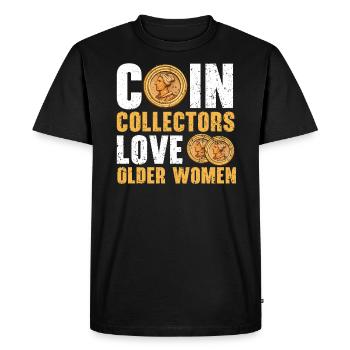Collection de pièces numismate de collection de pièces - T-shirt Premium bio Homme - noir - Devant - Nico (187cm)