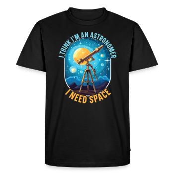 Astronomer Astronomy Constellations Stars Space - Men's Premium Organic T-Shirt - black - Front - Nico (187cm)