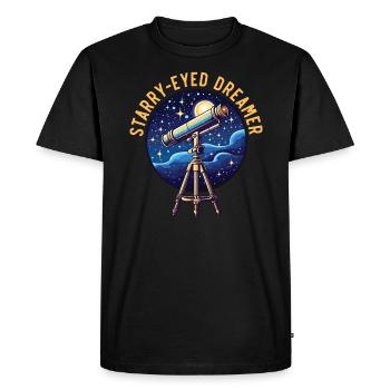 Astronome Astronomie Constellations Étoiles Espace - T-shirt Premium bio Homme - noir - Devant - Nico (187cm)