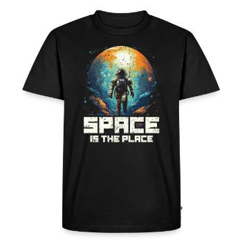 Astronomer Astronomy Constellations Stars Space - Men's Premium Organic T-Shirt - black - Front - Nico (187cm)