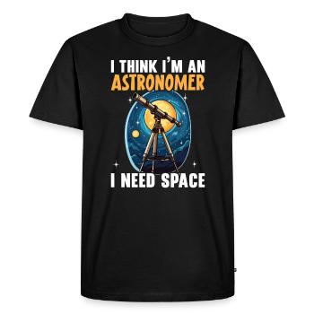 Astronomer Astronomy Constellations Stars Space - Men's Premium Organic T-Shirt - black - Front - Nico (187cm)