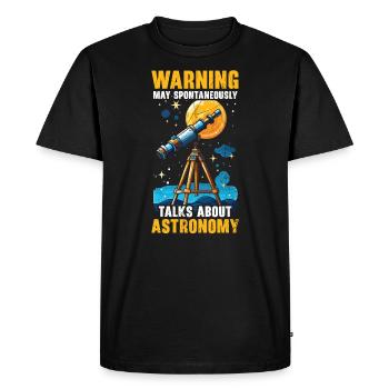 Astronomer Astronomy Constellations Stars Space - Men's Premium Organic T-Shirt - black - Front - Nico (187cm)