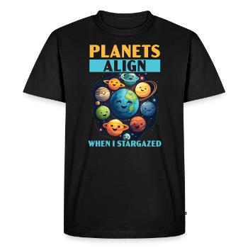 Astronomer Astronomy Constellations Stars Space - Men's Premium Organic T-Shirt - black - Front - Nico (187cm)