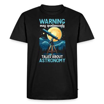 Astronomer Astronomy Constellations Stars Space - Men's Premium Organic T-Shirt - black - Front - Nico (187cm)