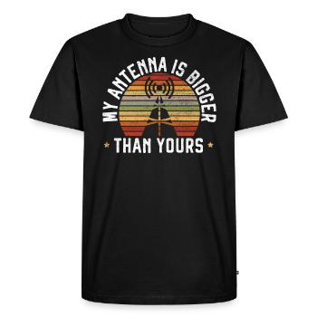 Opérateur radio amateur Code Morse Radioactivité - T-shirt Premium bio Homme - noir - Devant - Nico (187cm)