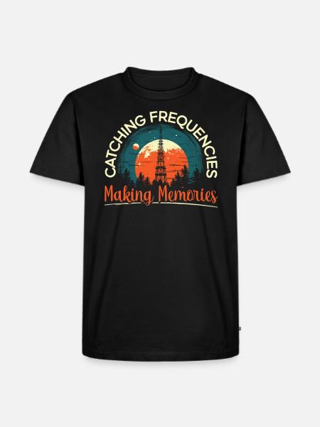 Amateurfunker Morsecode Radioaktivität - Männer Premium Bio T-Shirt - Schwarz