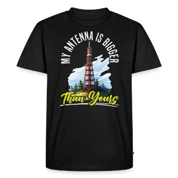 Opérateur radio amateur Code Morse Radioactivité - T-shirt Premium bio Homme - noir - Devant - Nico (187cm)