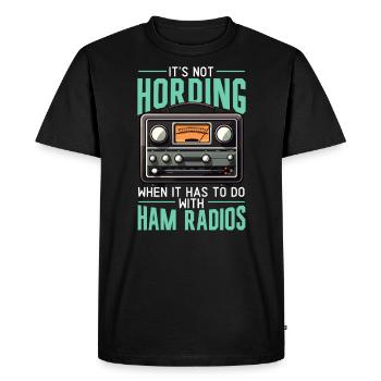 Radioactivité de l’opérateur radio amateur en code Morse - T-shirt Premium bio Homme - noir - Devant - Nico (187cm)