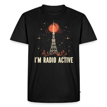 Ham Radio Operator Morse Code Radioactivity - Men's Premium Organic T-Shirt - black - Front - Nico (187cm)