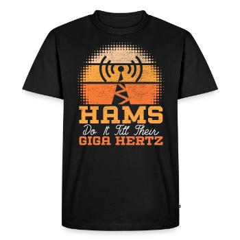 Ham Radio Operator Morse Code Radioactivity - Men's Premium Organic T-Shirt - black - Front - Nico (187cm)