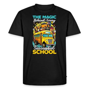 Administrateur de l’école Principal Admin Squad - T-shirt Premium bio Homme - noir - Devant - Nico (187cm)