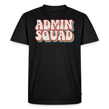 Administrateur de l’école Principal Admin Squad - T-shirt Premium bio Homme - noir - Devant - Nico (187cm)