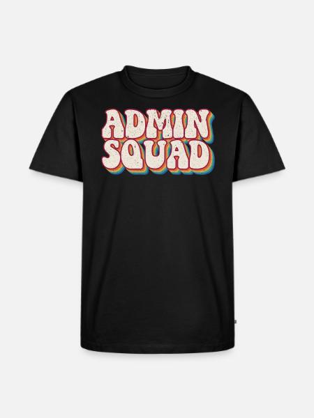 Schulverwalter Schulleiter Admin Squad - Männer Premium Bio T-Shirt - Schwarz
