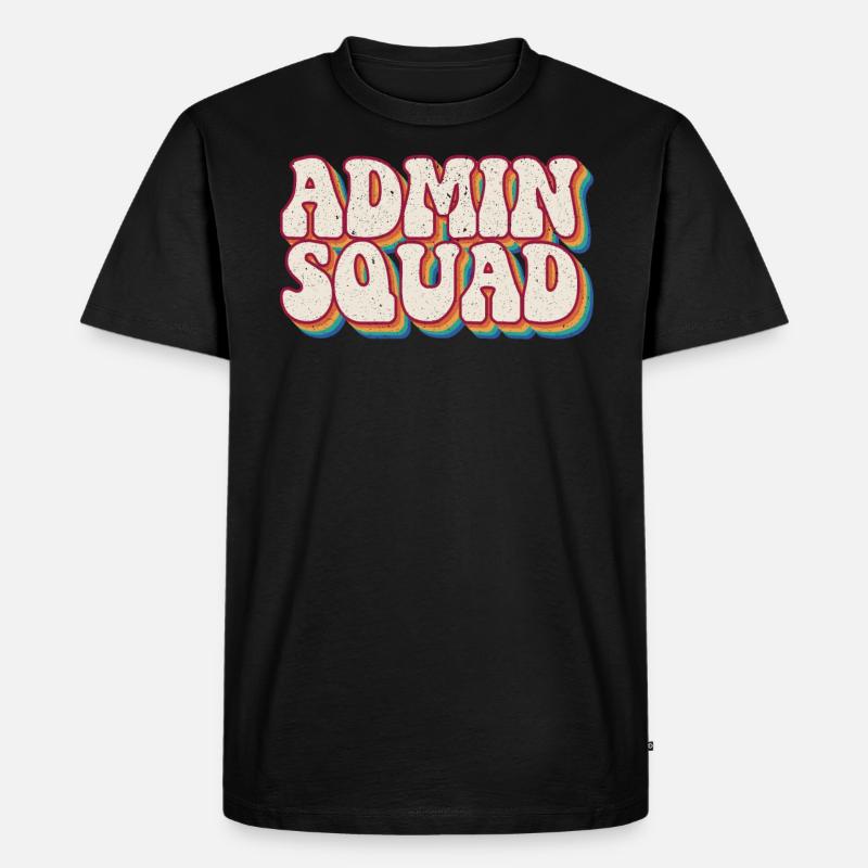 Schulverwalter Schulleiter Admin Squad - Männer Premium Bio T-Shirt - Schwarz